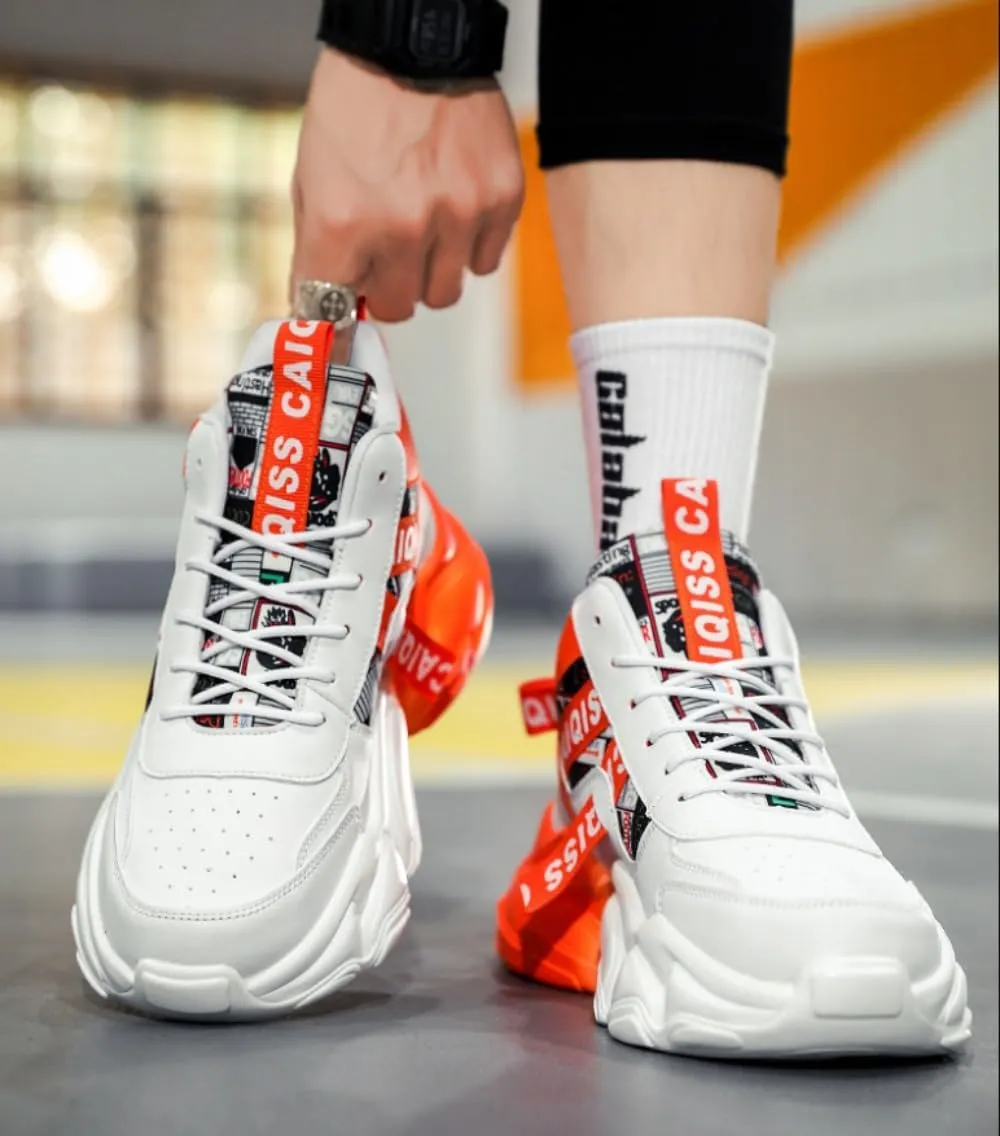 ??????'?? ?????????????? ?????????? Chunky Sneakers Casual Trainers Fashion Workout Gym Tennis Shoes Trendy Youth Student Thick Sole for Men