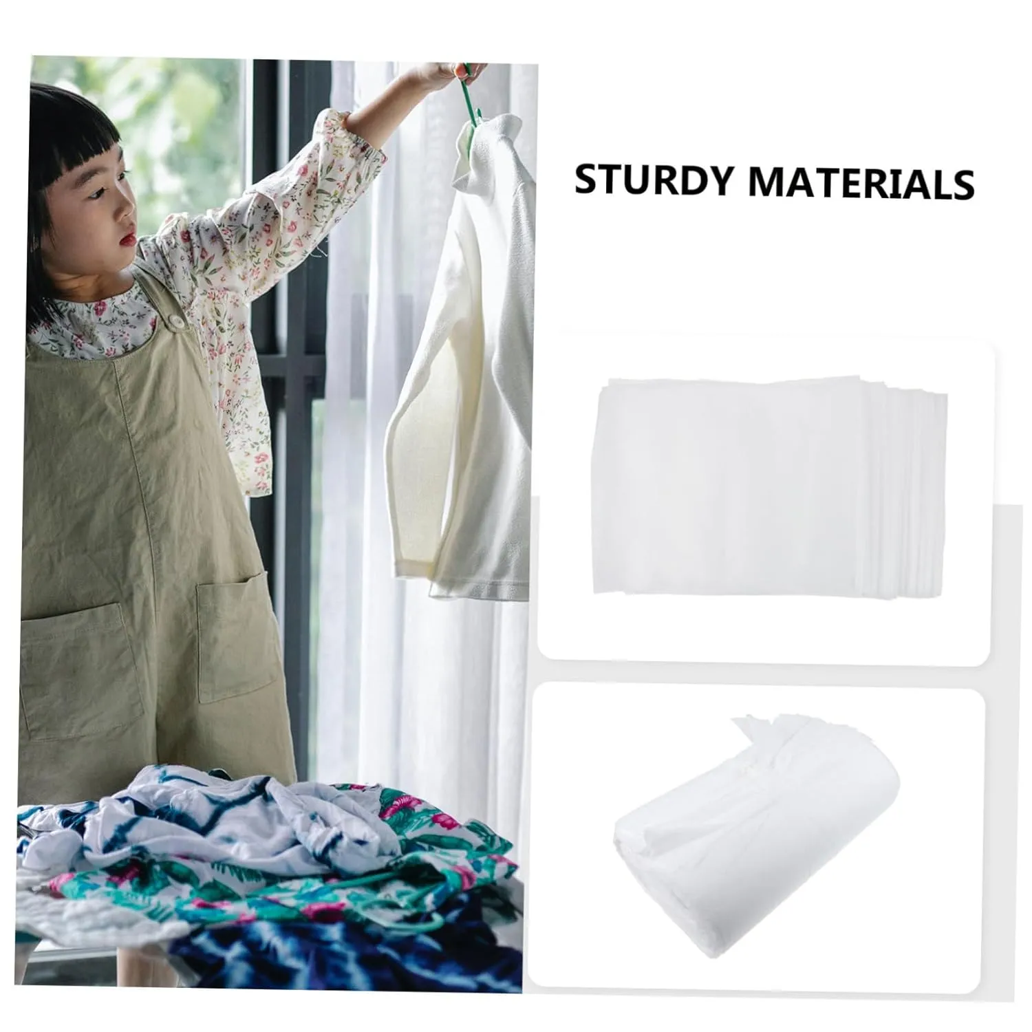 1 Set 100Pcs Non Woven Storage Bags Dust Clothes and Shoe Packing Bags Lightweight and Breathable for Seasonal Organization and Travel