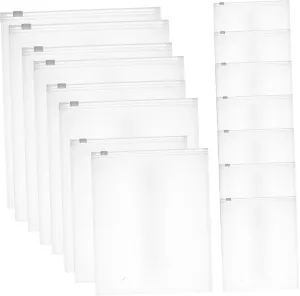 24Pcs Frosted Zipper Sealed Storage Bags for Travel Clothing Organizer Pouches Travel Sealed Bags
