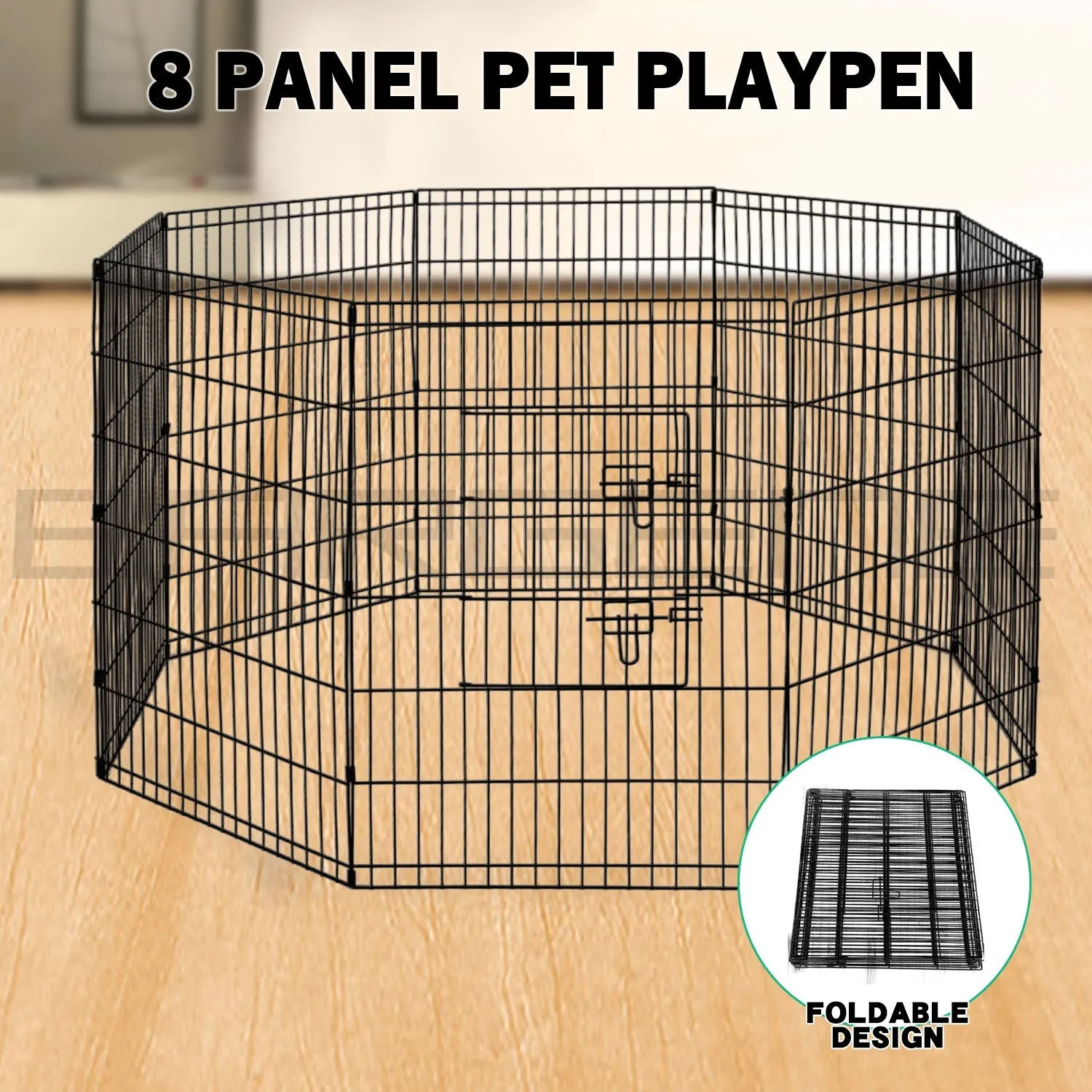 36" 8-Panel Pet Playpen | Dog Puppy Exercise Cage | Enclosure Fence