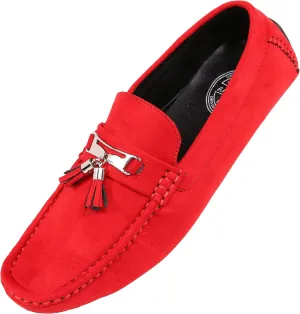 Amali Dyer Moccasins for Men ?C Mens Microfiber Tassel Driving Dress Shoes Moccasins Slippers Slip on Shoes Men Driving Casual Moccasin Loafer