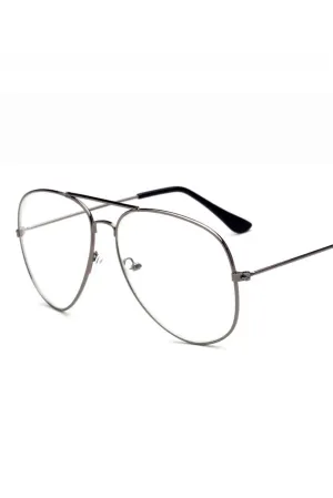 AVIATOR CLEAR SHADES BLACK