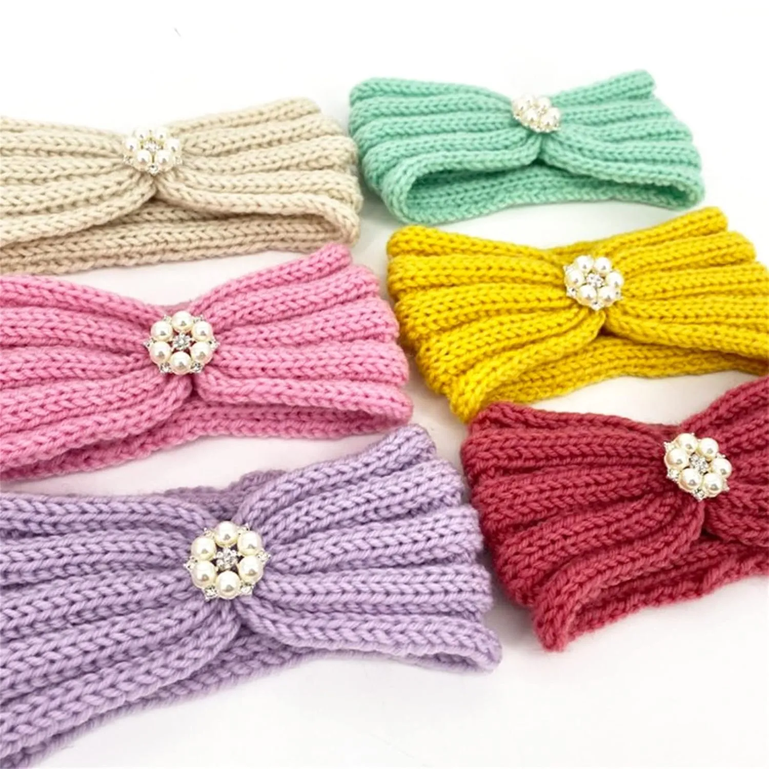 Baby Girl Bows and Headbands Girl Headband Baby Girls Headband Newborn Headbands with Bow Baby-Shower Gift (D, One Size)