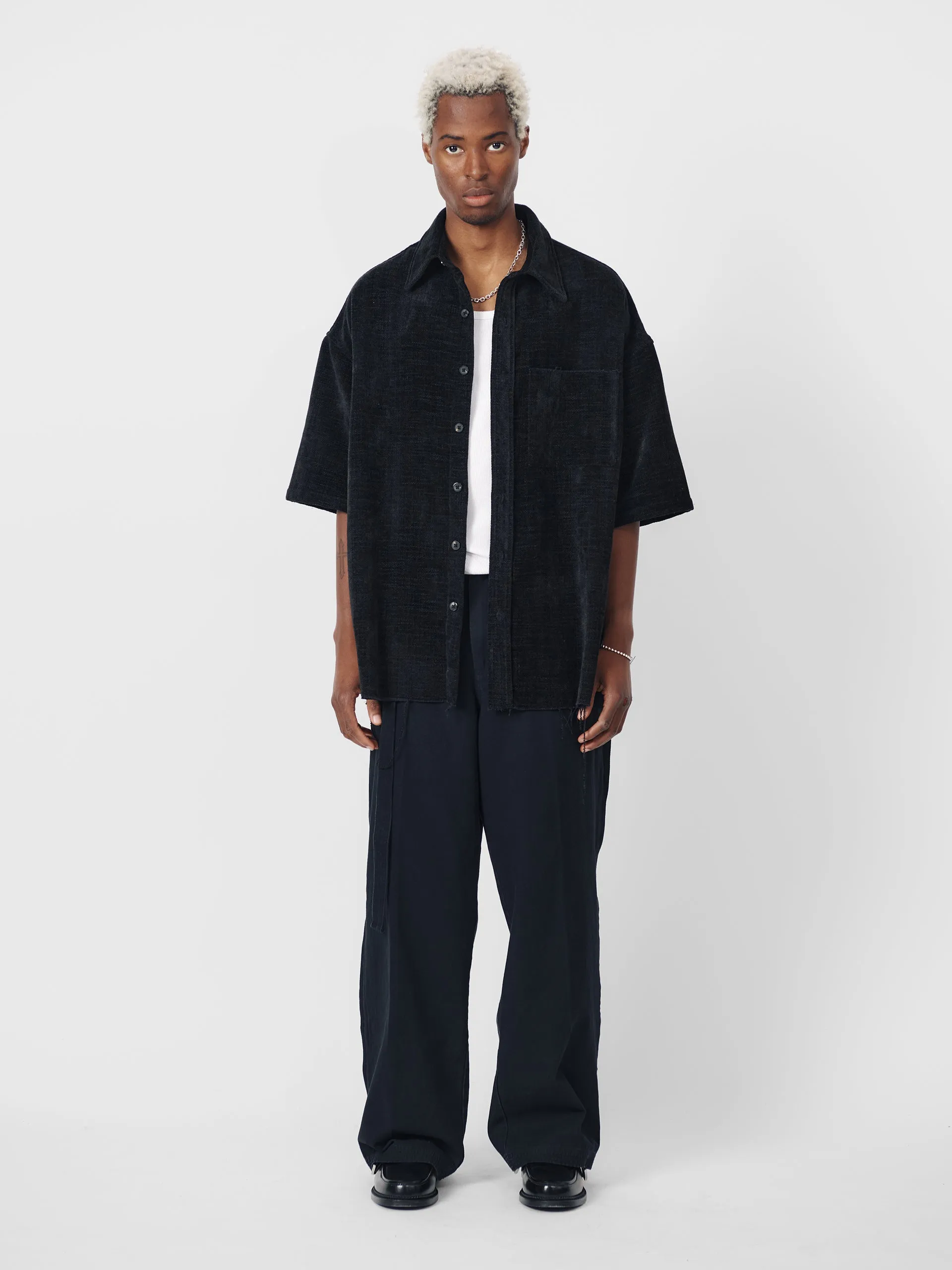 Beach Brains Pleated Work Pant Jet Black