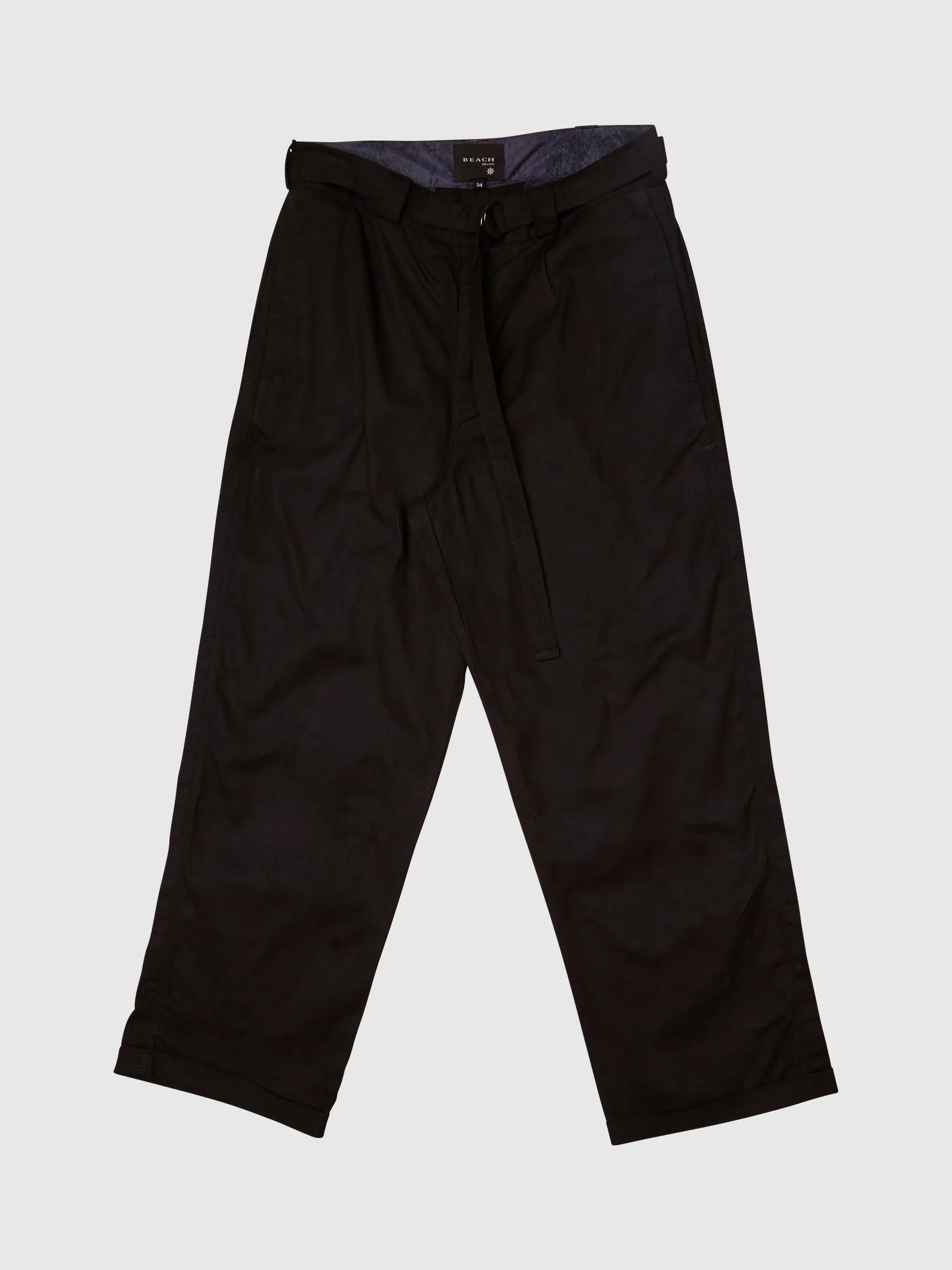 Beach Brains Pleated Work Pant Jet Black