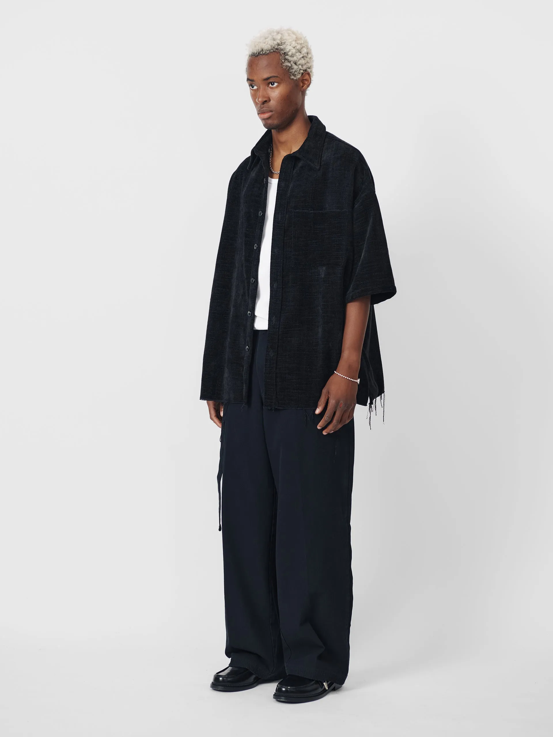 Beach Brains Pleated Work Pant Jet Black