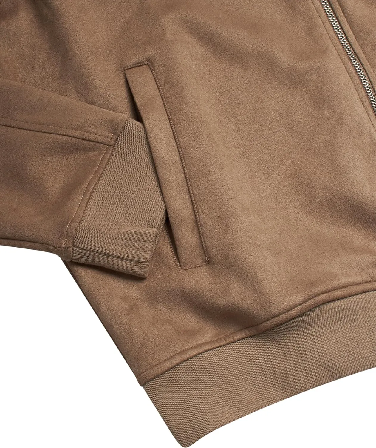 Ben Sherman Men's Bomber Jacket - Cozy Full Zip Up Faux Suede Bomber Jacket for Men - Casual Mens Suede Jacket (S-XL)