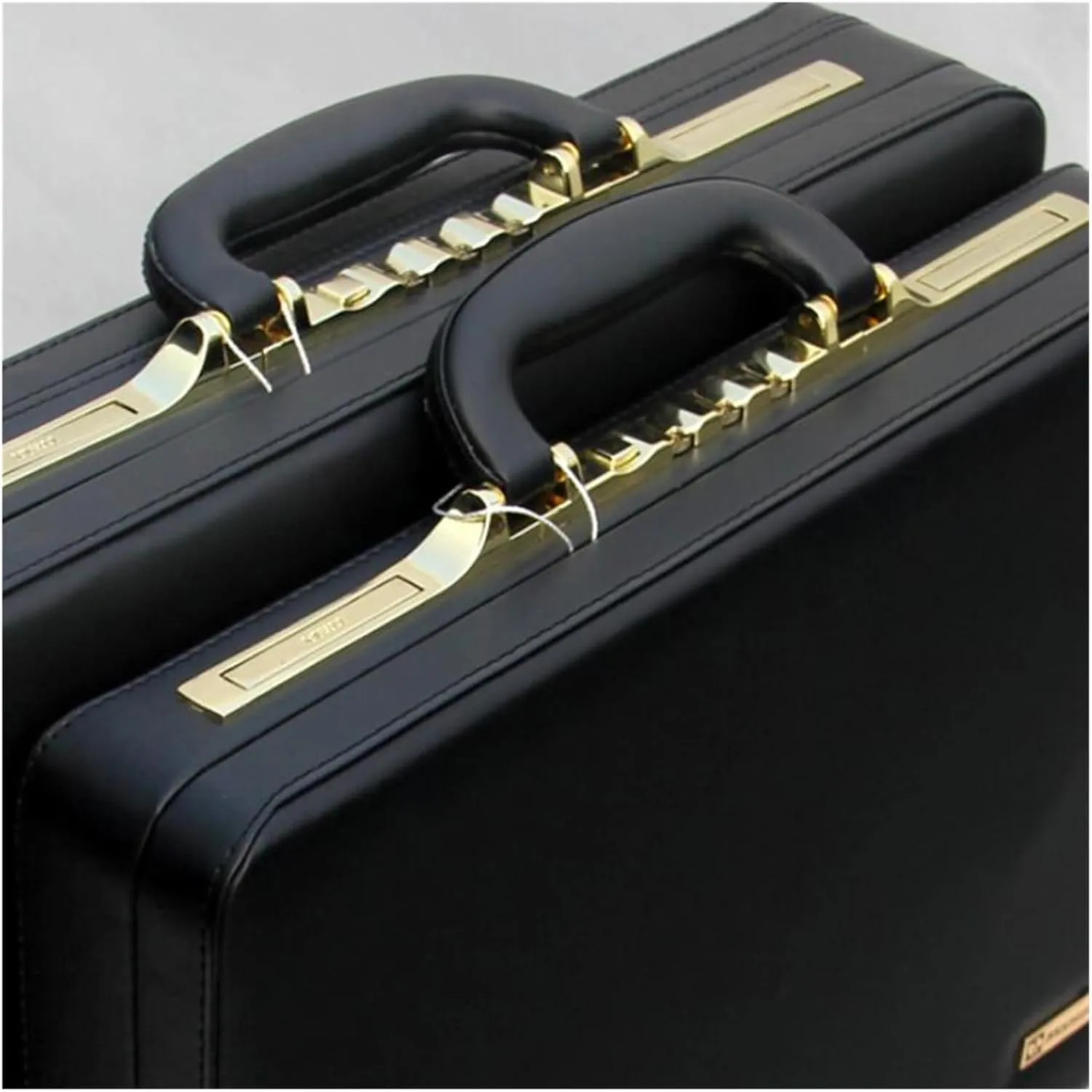 Briefcase Business Men Black Leather Messenger Bag Box 14/18 Inch Computer Box Briefcase