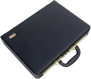 Briefcase Business Men Black Leather Messenger Bag Box 14/18 Inch Computer Box Briefcase