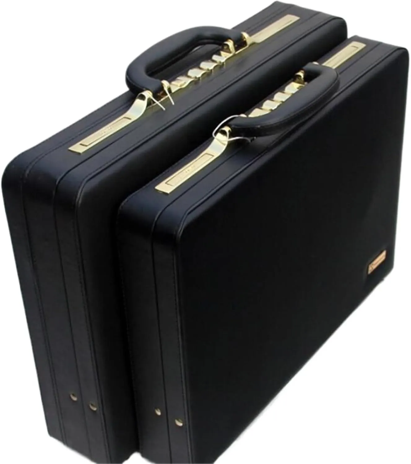 Briefcase Business Men Black Leather Messenger Bag Box 14/18 Inch Computer Box Briefcase