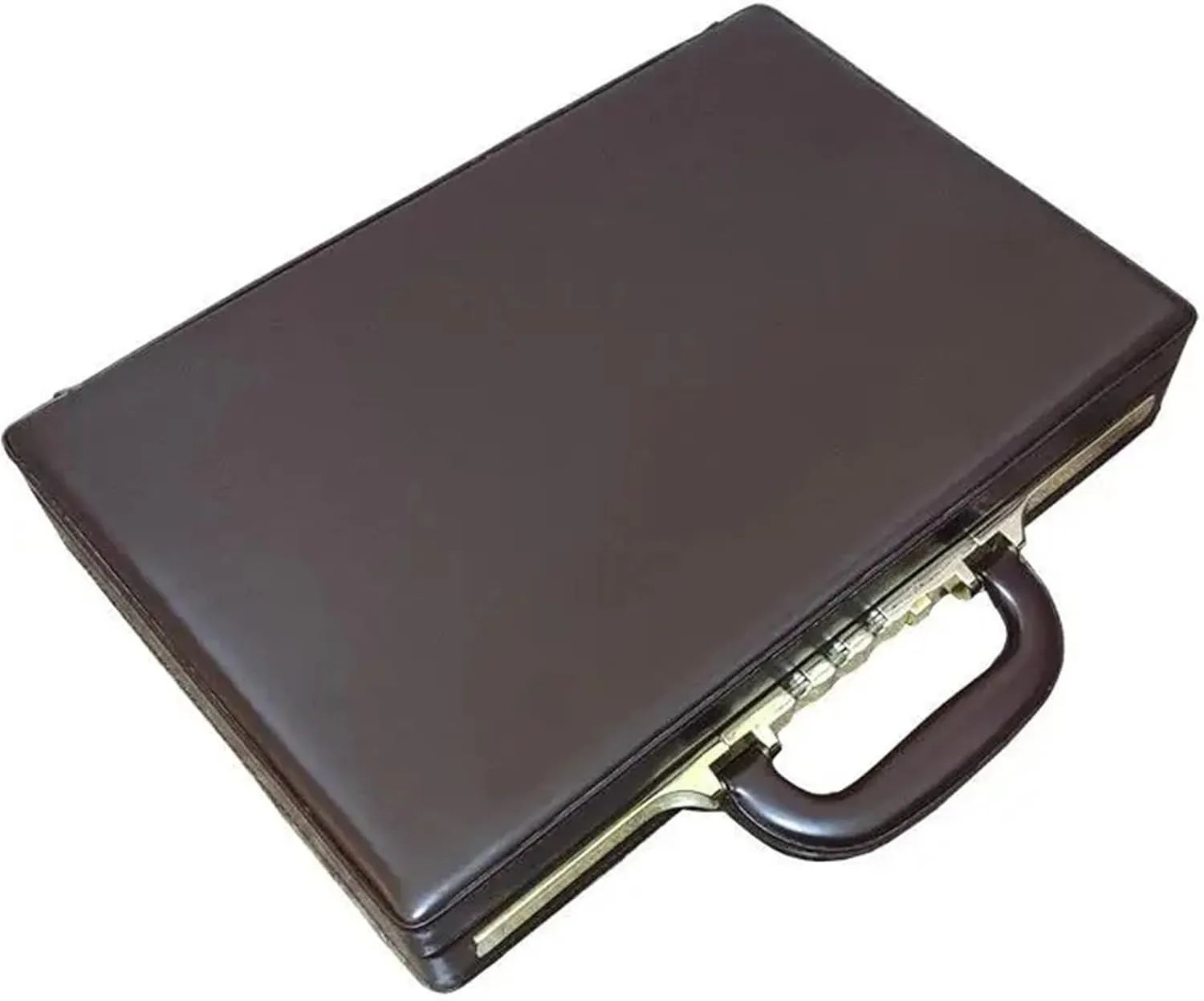Briefcase Business Men Black Leather Messenger Bag Box 14/18 Inch Computer Box Briefcase