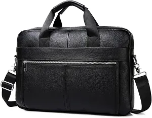 Briefcase Leather Briefcases Hard For Men Luxury Handbags Laptop Briefcase Bags 15.6 Inch Office Computer Bag
