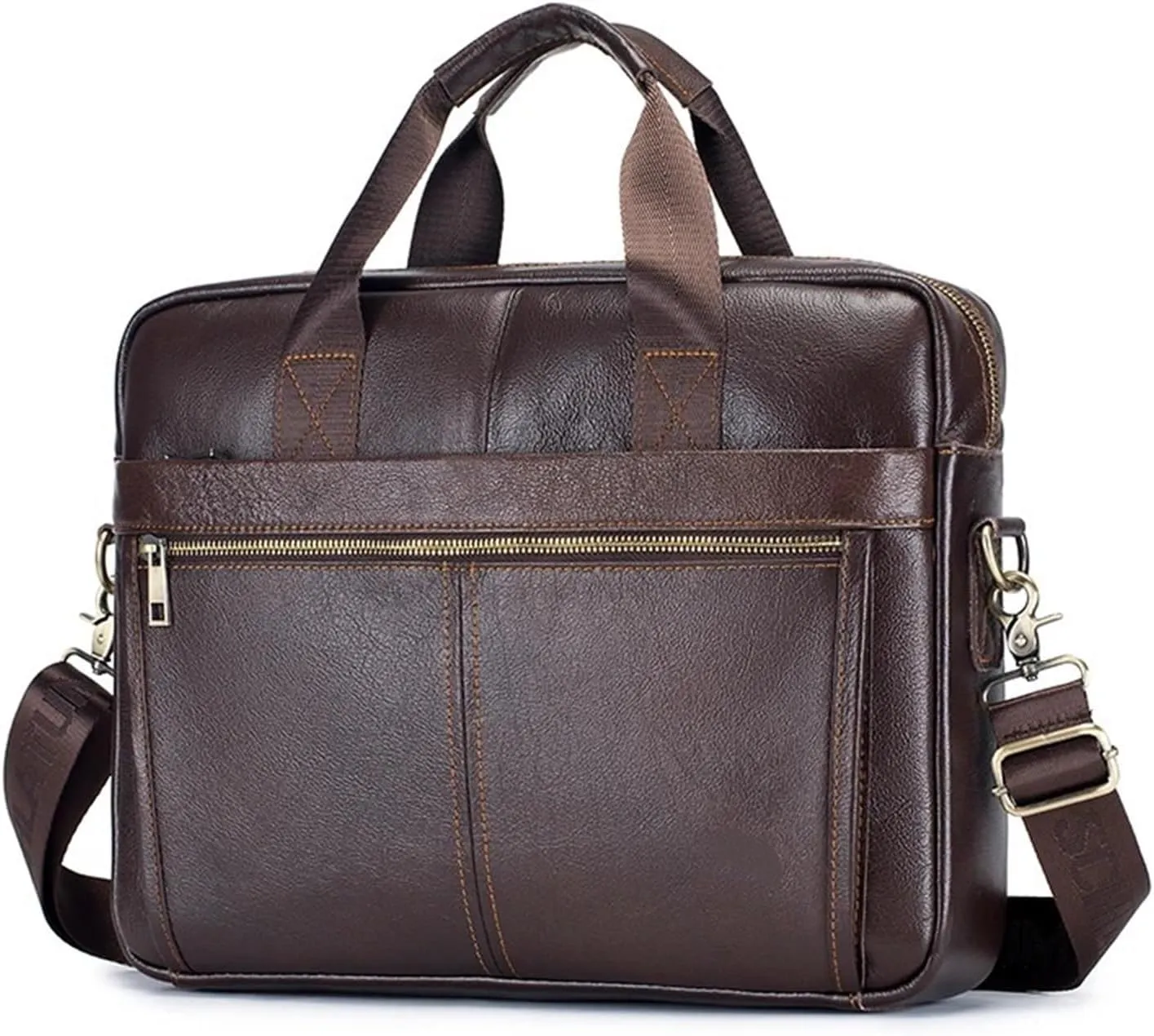 Briefcase Leather Briefcases Hard For Men Luxury Handbags Laptop Briefcase Bags 15.6 Inch Office Computer Bag