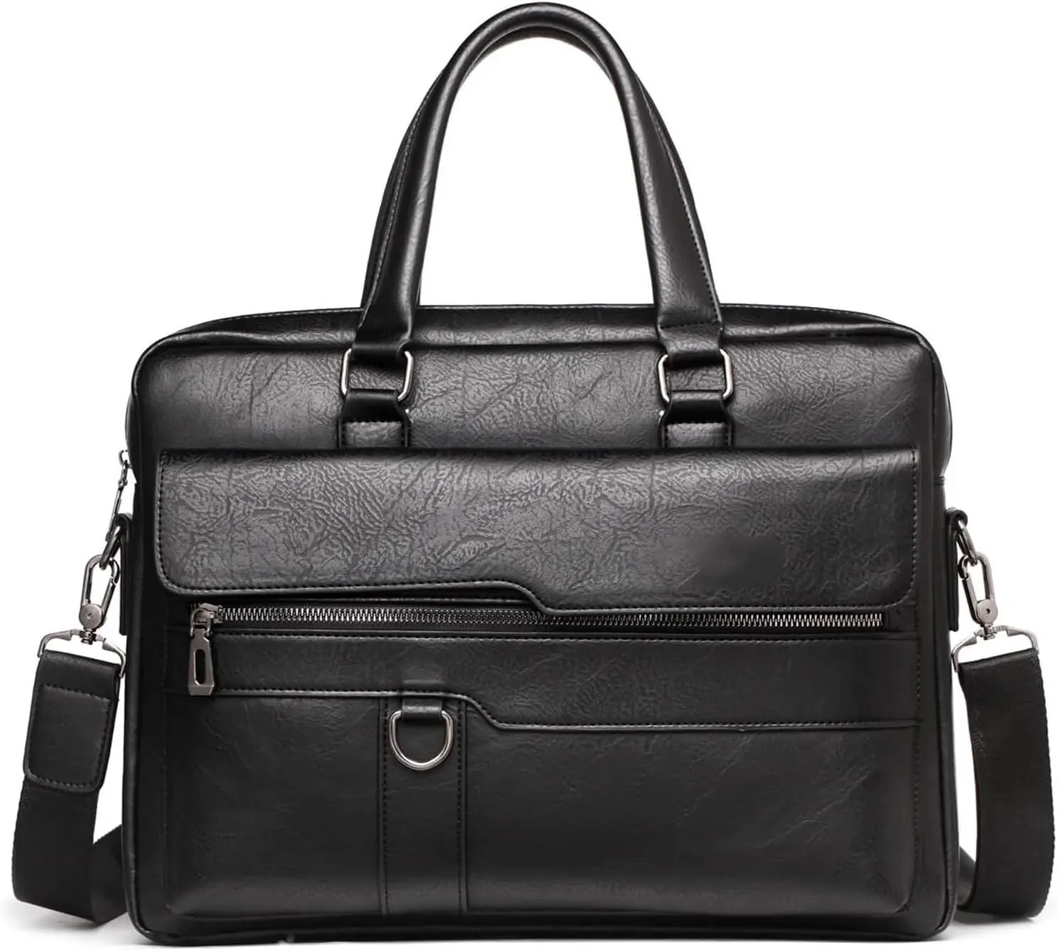 Briefcase Men Briefcase Bag Business PU Leather Shoulder Messenger Bags Office Handbag 14 Inch Laptop Bag
