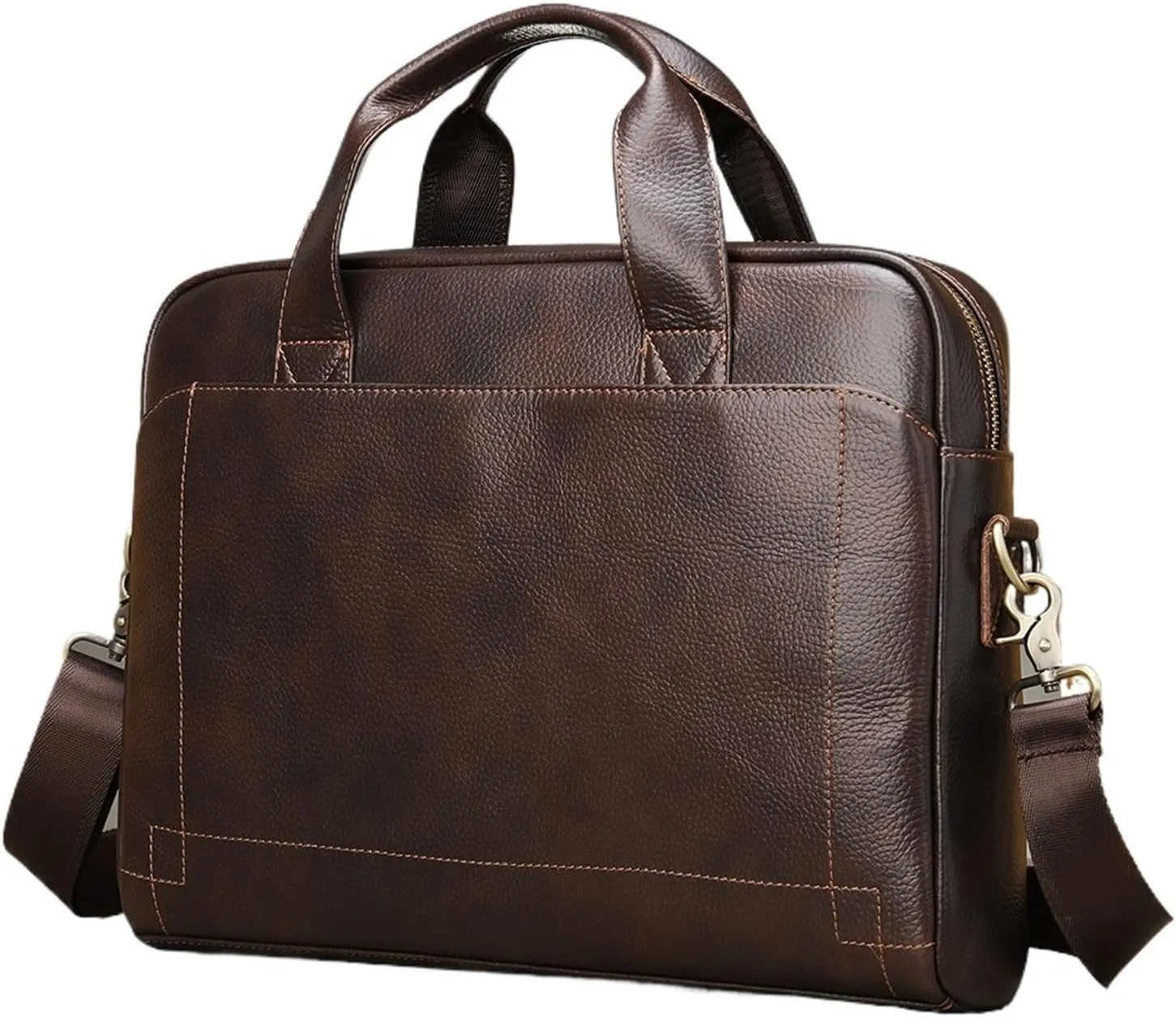 Briefcase Men Leather Laptop Bag Men Briefcase Office Bags Natural Leather Briefcase Porte-Documents Bags