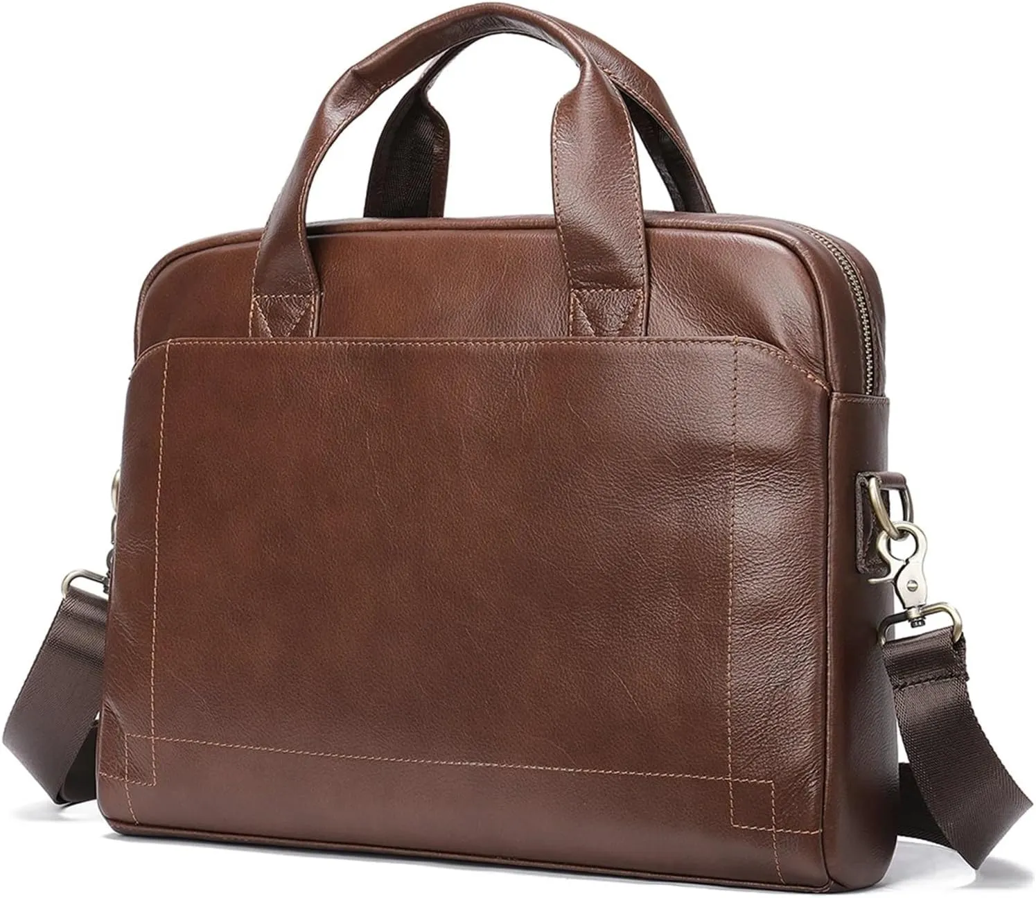 Briefcase Men Leather Laptop Bag Men Briefcase Office Bags Natural Leather Briefcase Porte-Documents Bags