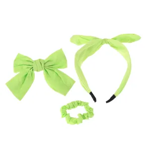 Butterfly Hair Clip Set 3pcs Fruit Green Hair Accessories Scrunchie Headband Facial Makeup Headband for Women Boys and Girls
