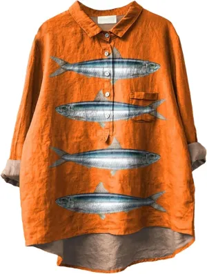 Button Down Blouses Tops Loose Crop Tops Tshirts Solid Color Shirt Long Sleeve Down Shirt Loose Fit Vacation Beach