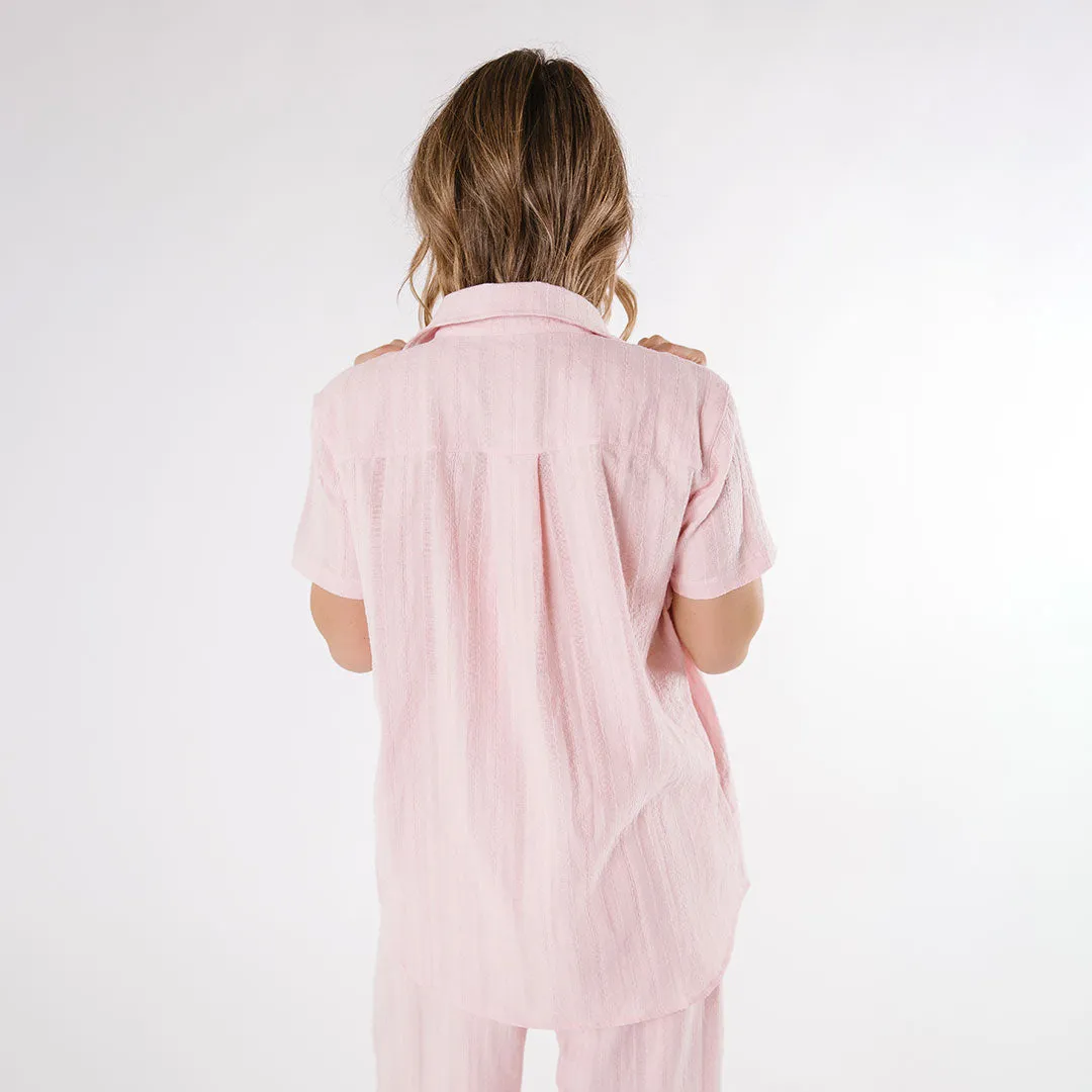 Cabana Shirt, Pink Kiss