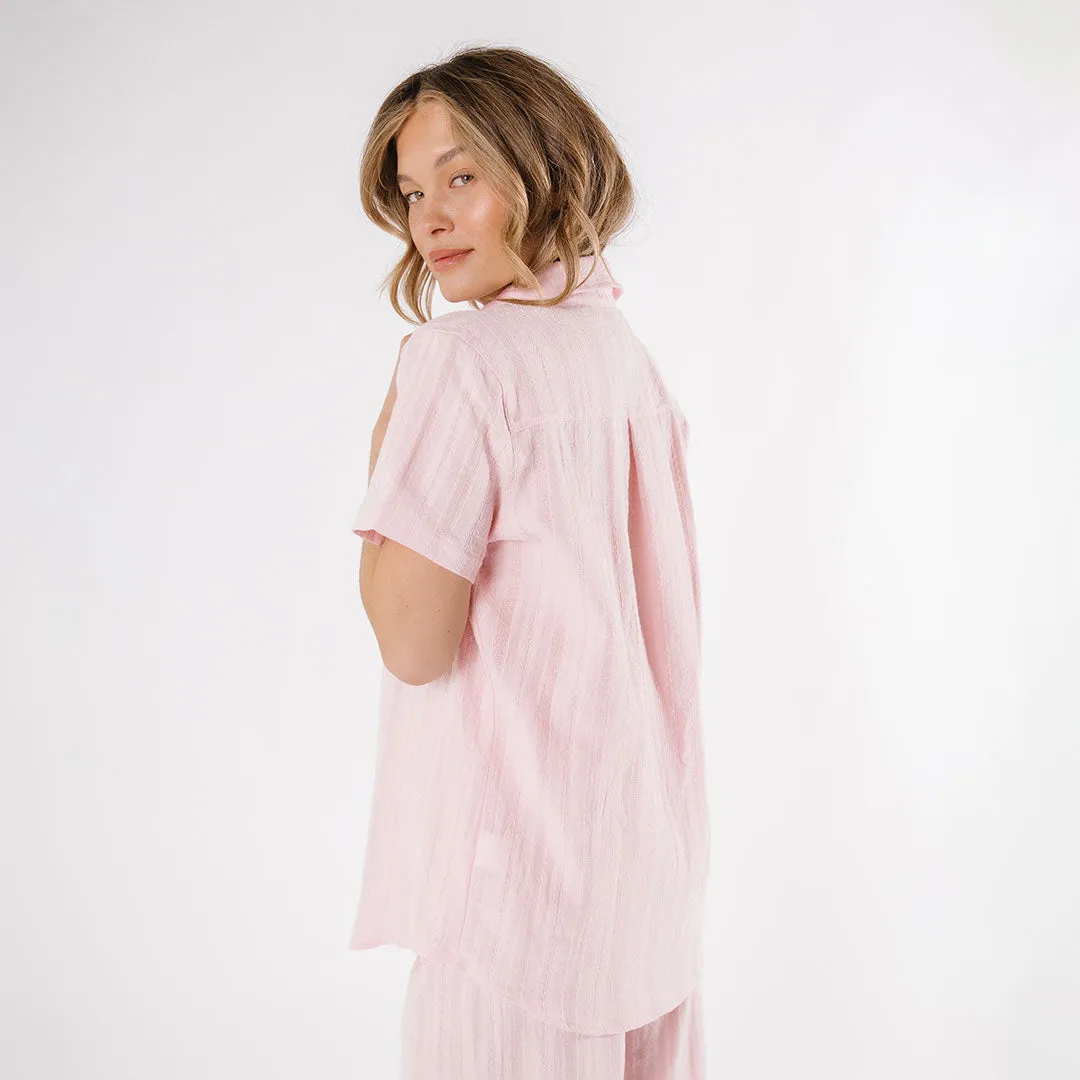 Cabana Shirt, Pink Kiss