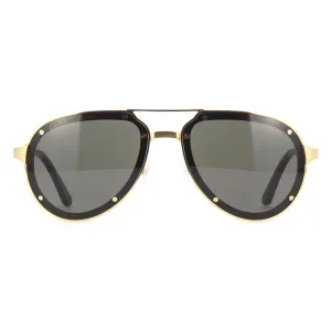Cartier Men's Black Metal Aviator Sunglasses CT0195S/002