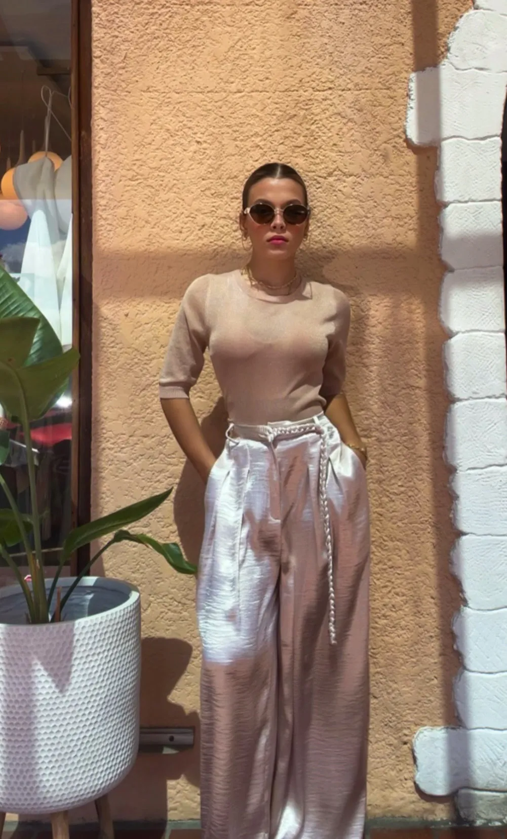 Champagne Tailored Trousers