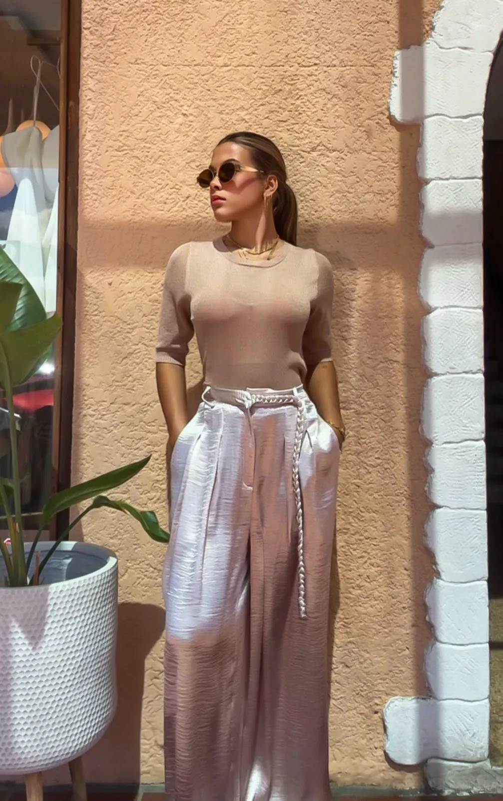 Champagne Tailored Trousers