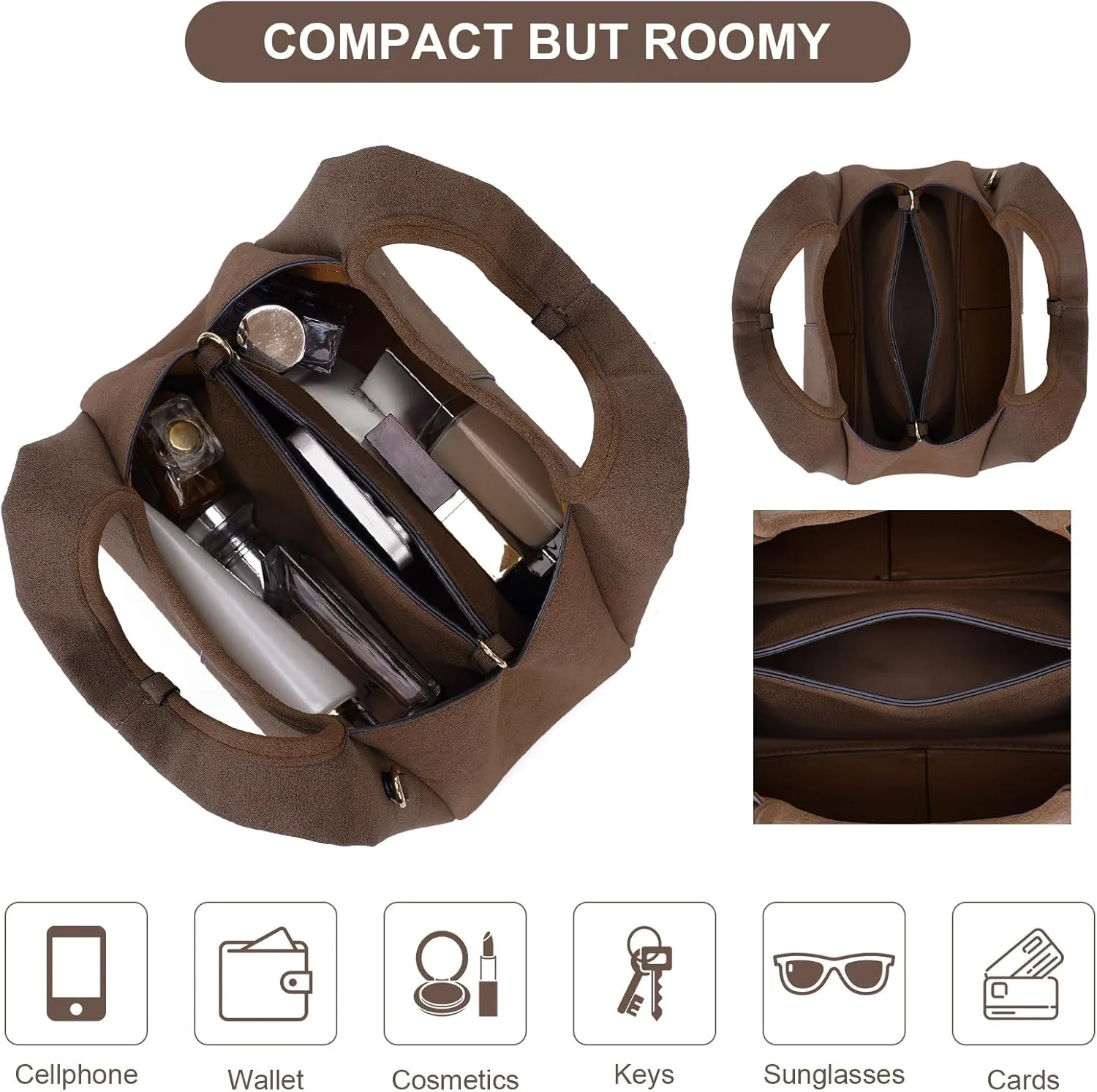 Crossbody Bag Top Handle Handbag for Women Trendy Purse Satchel Bags Pebble Leather Shoulder Bag Hobo Tote Handbag