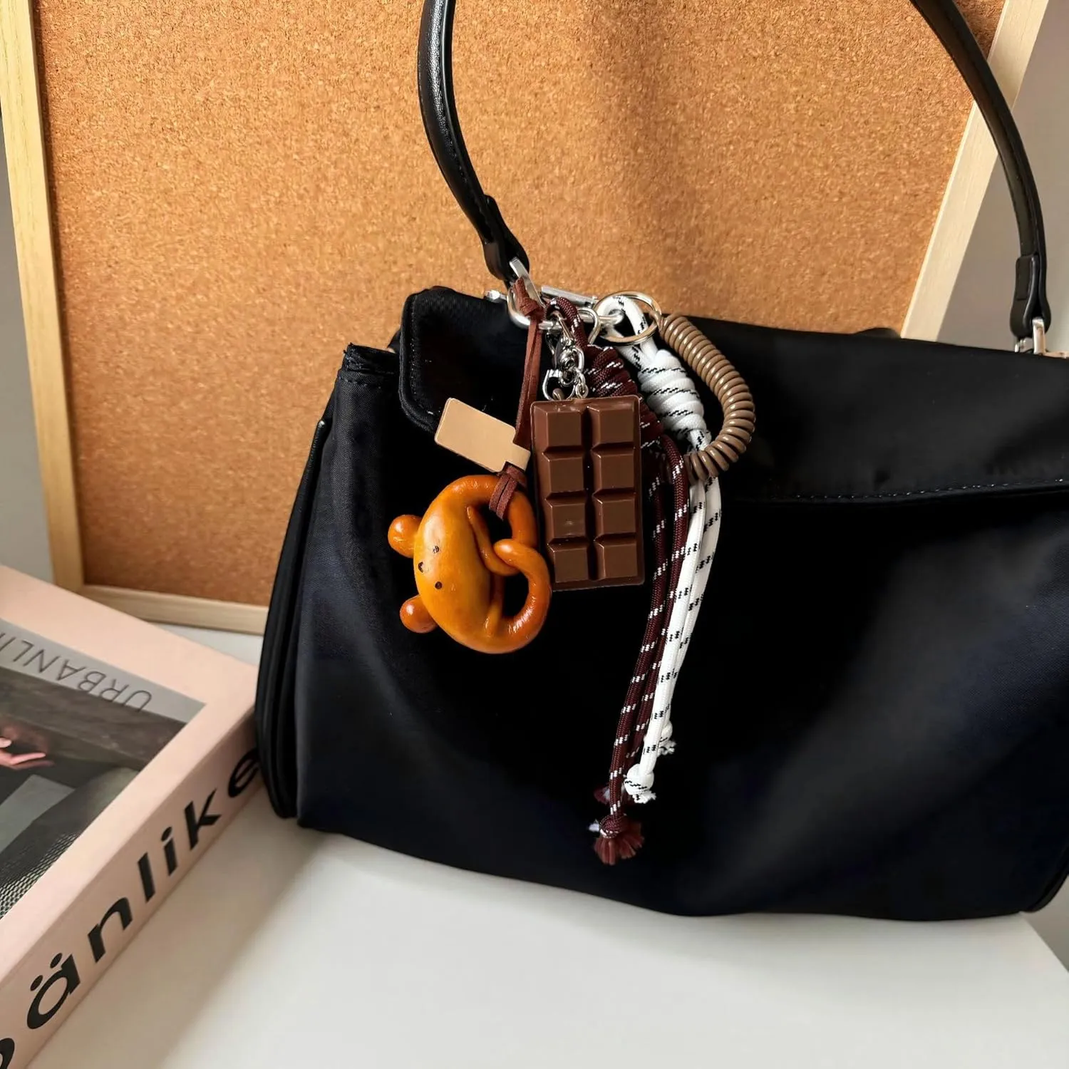 Cute Bag Charms for Handbag Cute Keychain Hanging Ornament Aesthetic Preppy Stuff 2024 Trendy Rope Purse Charm