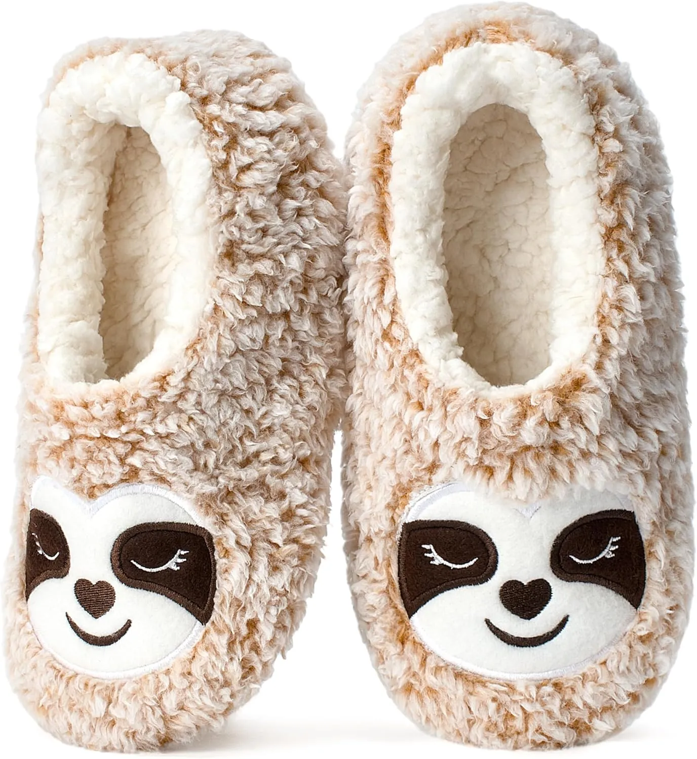 Cute Slippers for Women & Kids, Fuzzy Animal Slipper Socks with Non-slip Soles, Unique Funny Gifts