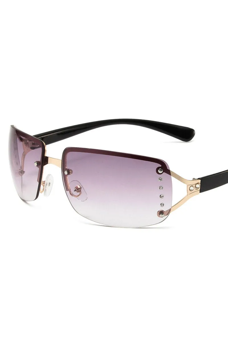 DANDY FRAMELESS BEADS STUD FASHION SUNGLASSES