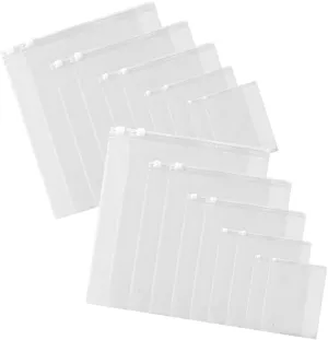DECHOUS 20-side Frosted Zipper Clothing Packaging Bags 10pcs Hard Zippered Case for Packing Travel Suitcase Storage Bags Sealed Design