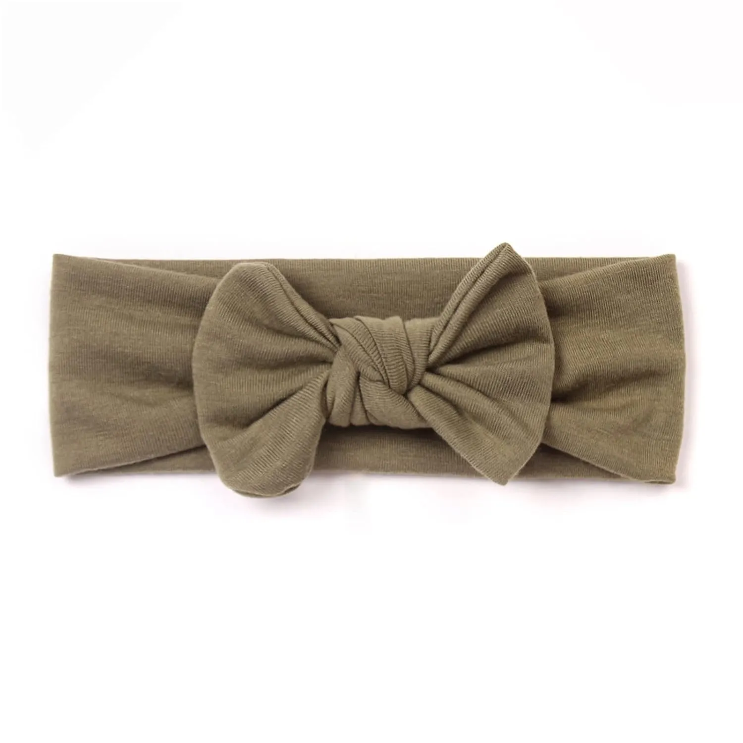Fashionable Baby Girl Hairbands Handmade Headbands With Big Bows Soft Nylon Baby Hairband Lightweight Headband (Army Green, One Size)