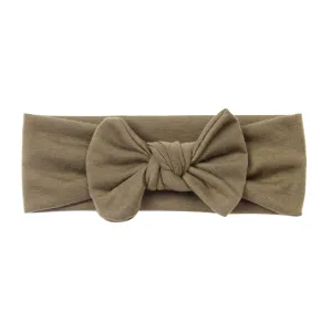Fashionable Baby Girl Hairbands Handmade Headbands With Big Bows Soft Nylon Baby Hairband Lightweight Headband (Army Green, One Size)