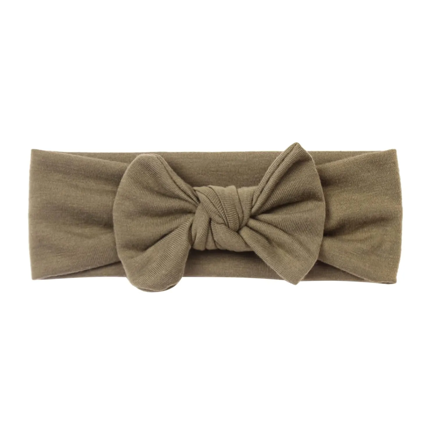 Fashionable Baby Girl Hairbands Handmade Headbands With Big Bows Soft Nylon Baby Hairband Lightweight Headband (Army Green, One Size)