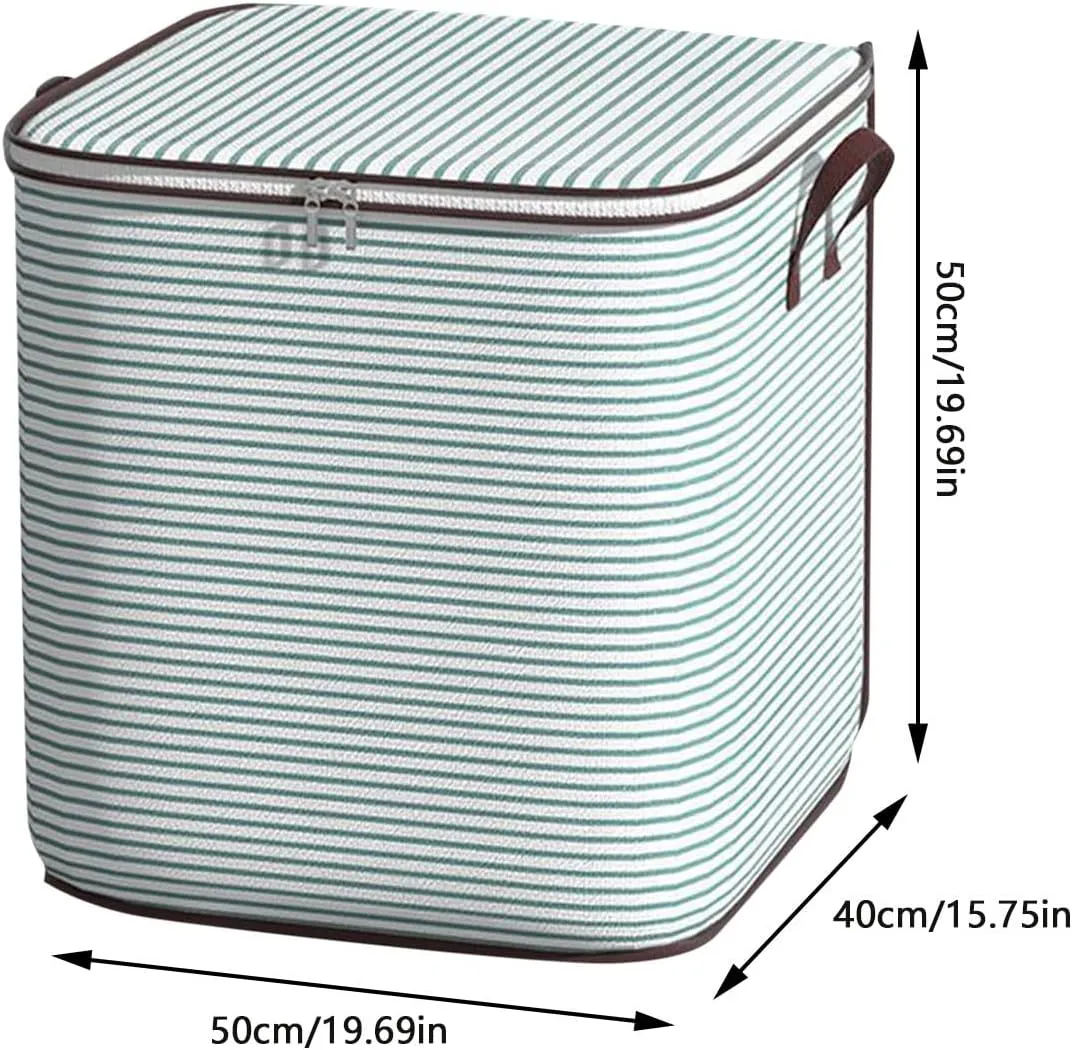 Foldable Closet Organizers and Storage with Sturdy Handle & Zipper Moving Boxes Under Bed Storage Containers Clothing Storage Extra Large Storage Bags for Closet, Comforter, Blankets, Bedding
