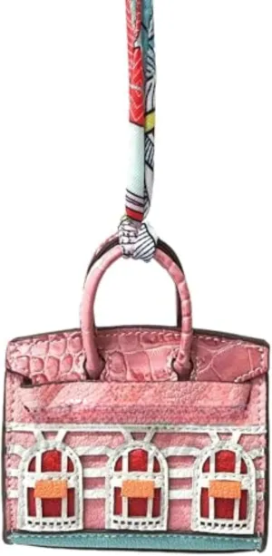 GGOOB Vegan Leather Bag Charms for Handbag Y2k Accessories Cute Keychain Hanging Ornament Designer Purse Charm
