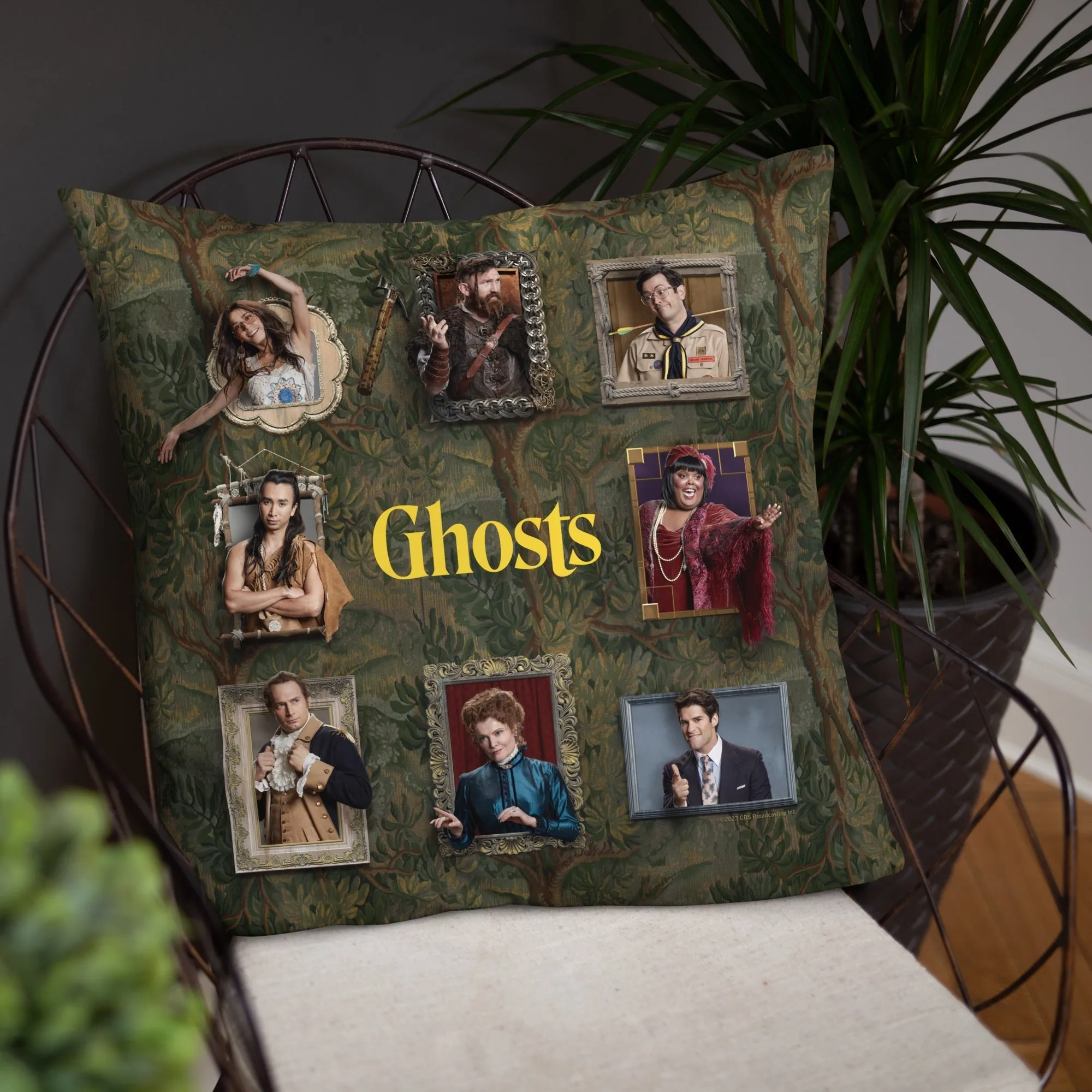 Ghosts Frames Throw Pillow