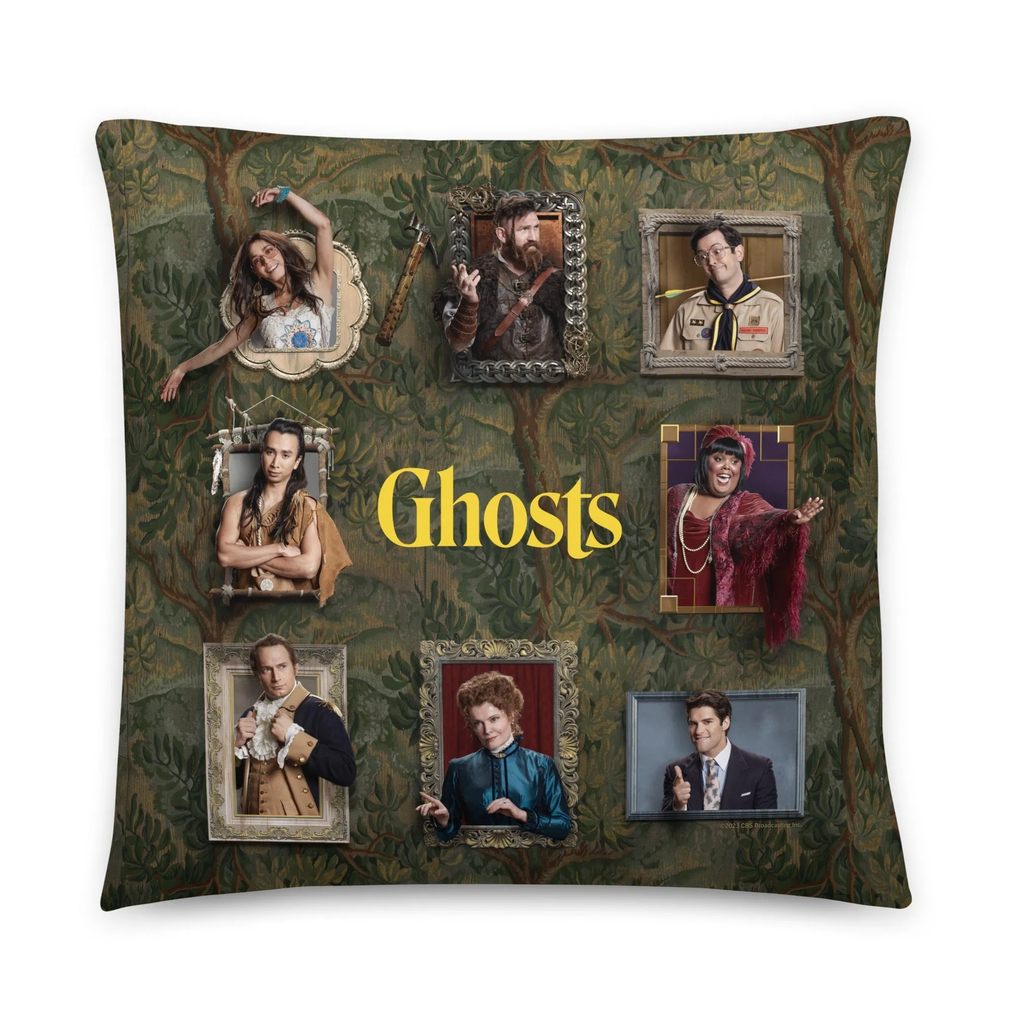 Ghosts Frames Throw Pillow