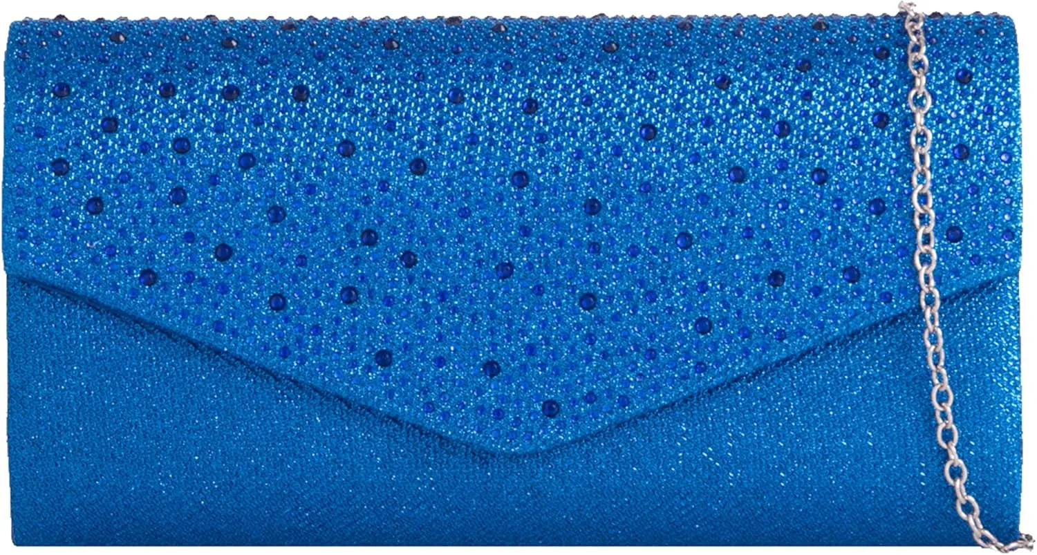 Girly HandBags Womens Ladies Shimmer Clutch Bag