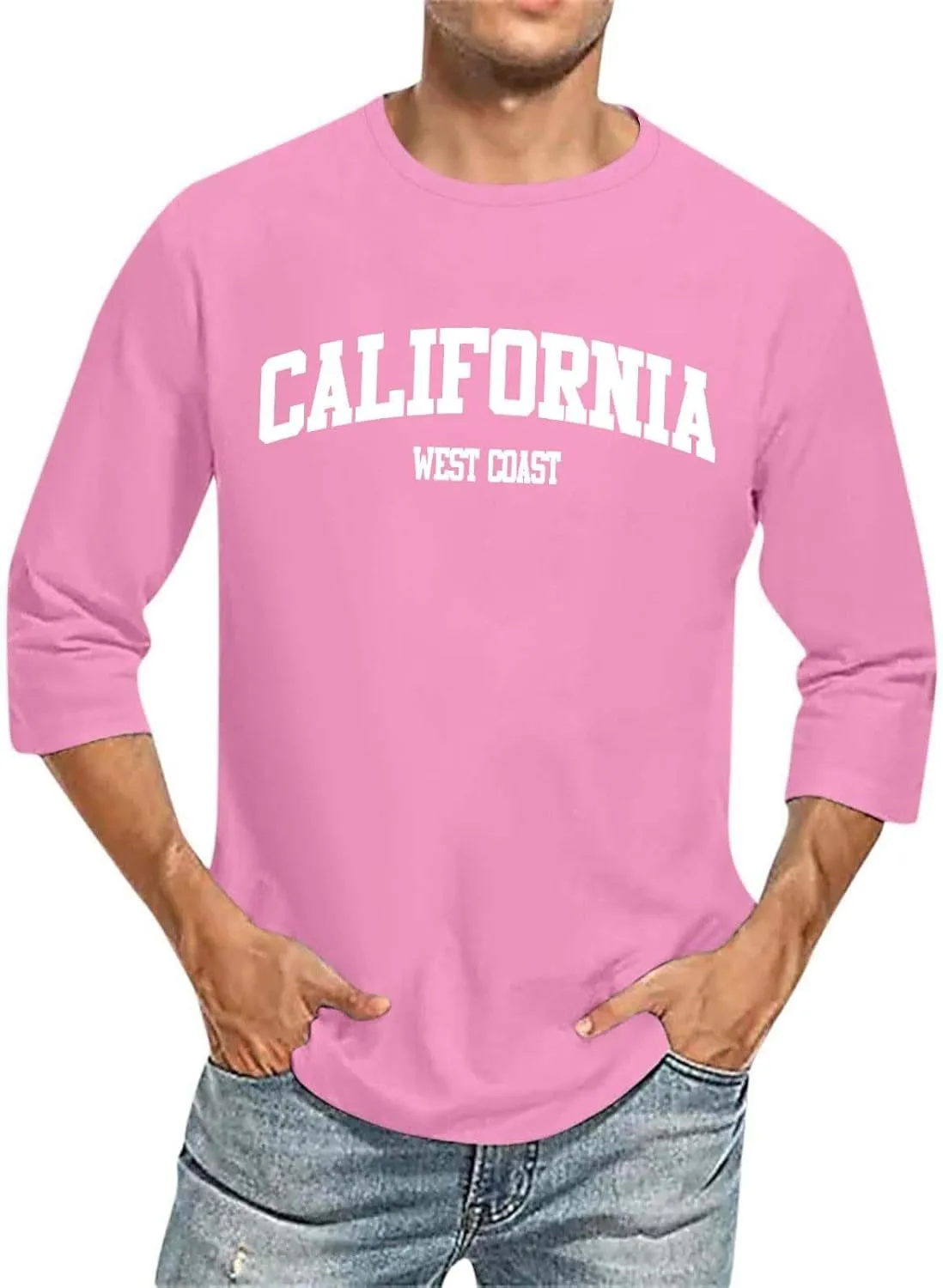 Graphic Shirt for Men Crew Neck Bracelet Sleeve Plus Size Shirt Tops Lightweight Loose Fit Casual Summer Beach Tee Shirts