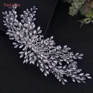 Hair Jewelry, Bridal Headwear,Accessories Elegant Bridal Hair Clip Handmade Rhinestone Hair Accessories for Bride Silver Color Tiara Wedding Accessories (Color : HP365)