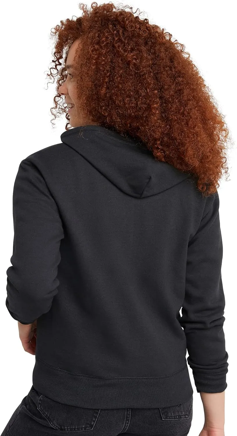 Hanes Women's Hoodie, Ecosmart Fleece Full-zip Hoodie, Zip-up Hooded Sweatshirt