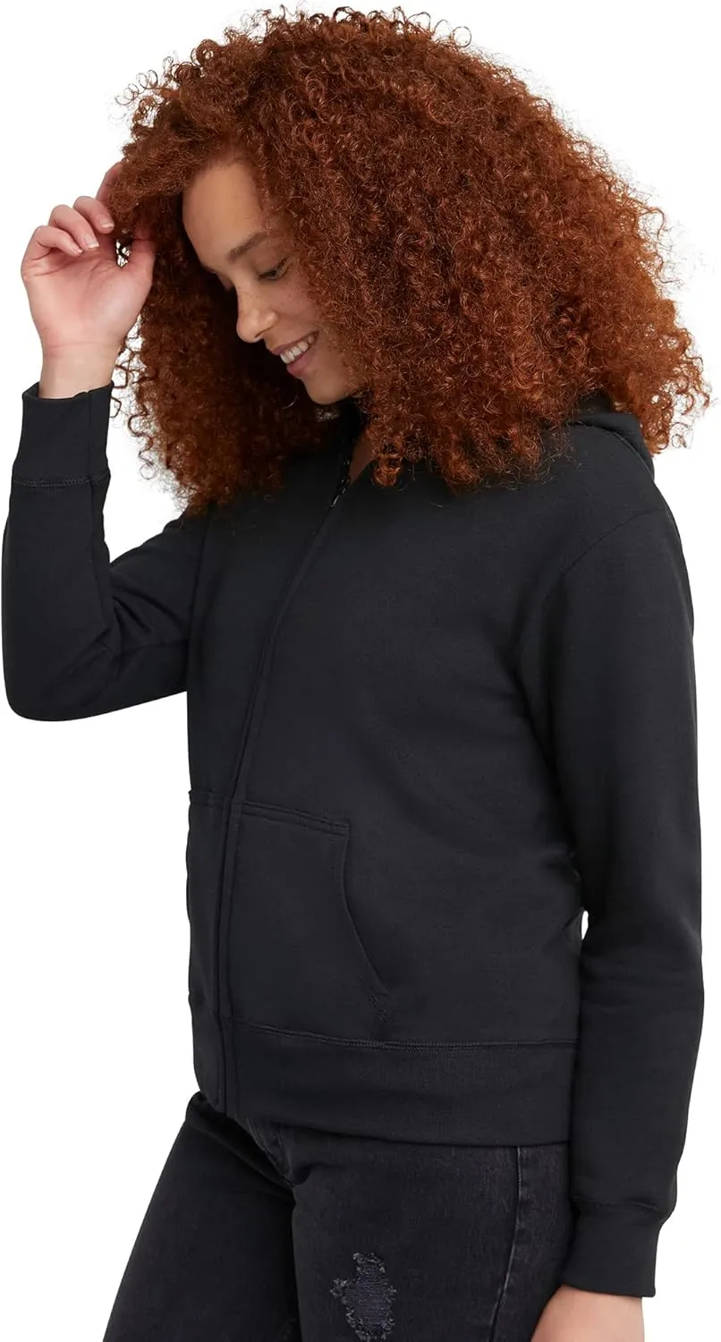 Hanes Women's Hoodie, Ecosmart Fleece Full-zip Hoodie, Zip-up Hooded Sweatshirt