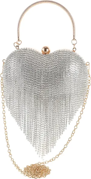 Heart Bag for Women Fascinators for Women Women's Fascinators Purses Coin Purse Wedding Purse for Women Guest Purse for Wedding Guest Women Bridal Evening Clutch Bag Miss