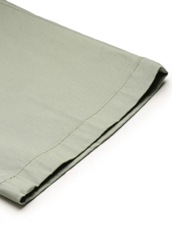 High Rise Mint Casual Fit Trouser