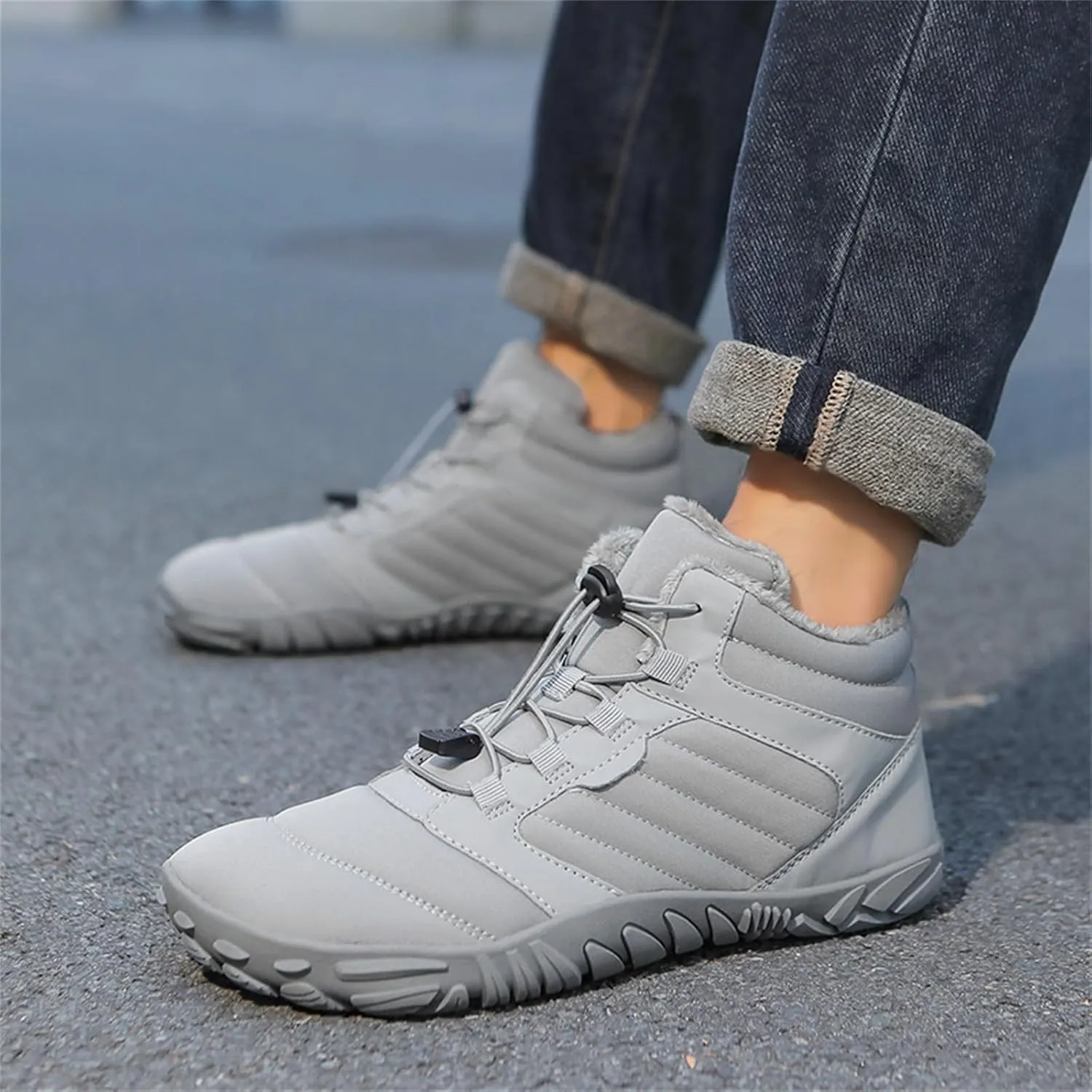 Hike Winter Footwear Barefoot Boots Mens Womens Non-Slip and Comfortable Winter Barefoot Shoes Provide Warmth and Support Zero Drop Sole Hike Shoes for Hiking Walking Outdoor