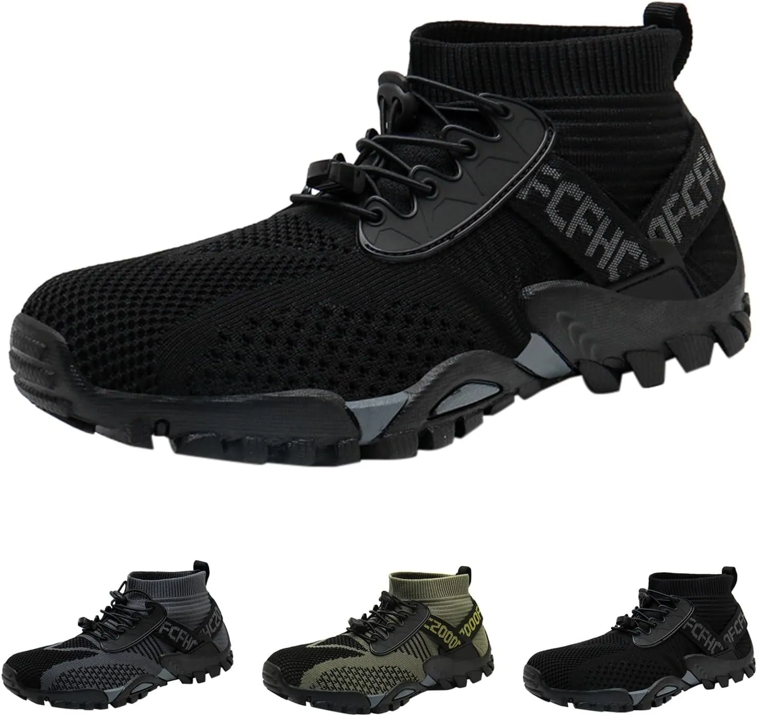 Hiking Shoes Women Waterproof Mesh Lace Up Sneakers for Men Slip On Walking Shoes for Men Lightweight Running Shoes