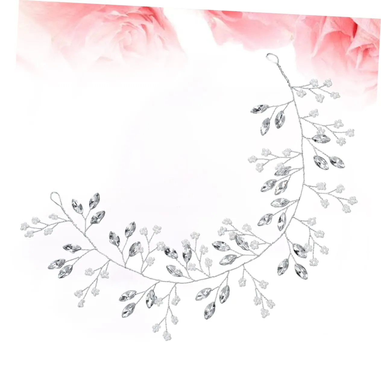 Housoutil Bridal Wedding Headband Pearl Hair Jewelry Rhinestone Headband Set Elegant Headpiece for Bride