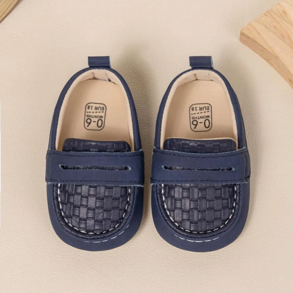 Infant Baby Boys Loafers Soft Sole PU Leather Toddler Moccasins Girls First Walking Crib Dress Shoes